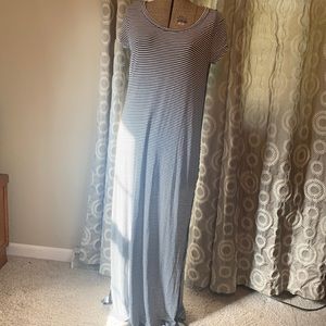 De Collection Long Cap Sleeve Striped Knit Dress Size S